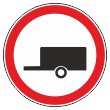 Дорожный знак 3.7 «Движение с прицепом запрещено» (металл 0,8 мм, I типоразмер: диаметр 600 мм, С/О пленка: тип А коммерческая)